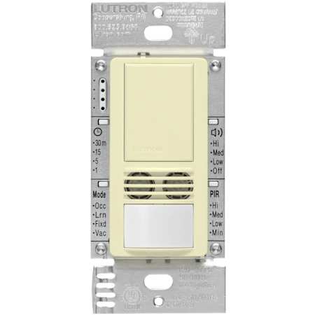 Lutron Maestro 120-277 Volt 6 Ampere Single Pole/3-Way Dual-Tech Vacancy Only Motion Sensor Switch Almond