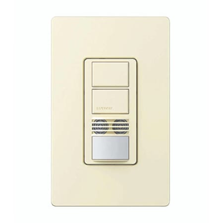 Lutron Maestro Dual Circuit Dual-Tech Motion Sensor Switch, 6A, 120-277V, Single Pole and 3-Way, Neutral Required Almond