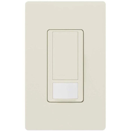 Lutron Maestro 2 Amp Single Pole Vacancy Only Motion Sensor Switch with Clamshell Packaging Light Almond