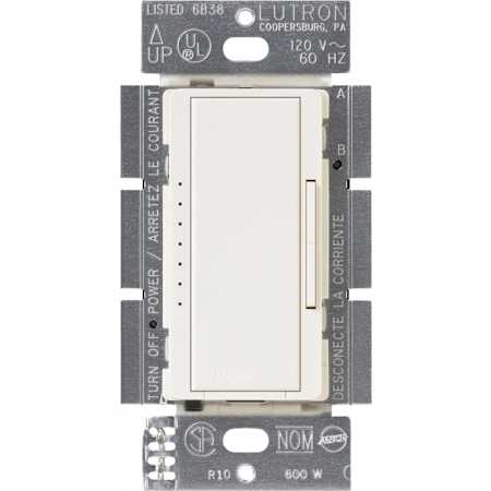 Lutron Maestro 450 Watt Single Pole/Multi-Location MLV Dimmer Switch Biscuit