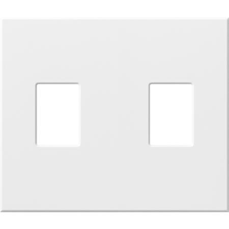 Lutron Nova T Wall Plate Kit, 2- Gang, Fits 2 Nova T/Nova Control, Fins Broken White