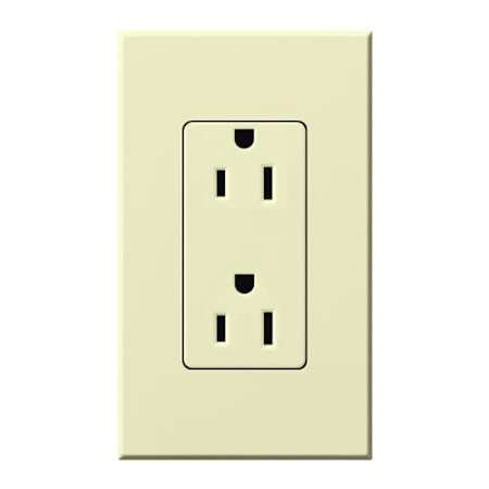 Lutron Architectural 125 Volt 15 Ampere Duplex Receptacle for Non-Dimming Use Almond