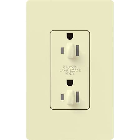 Lutron Architectural 125 Volt 15 Ampere Dual Dimmable Tamper Resistant Receptacle Almond