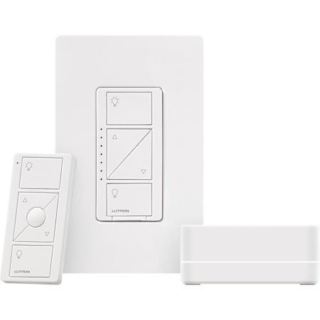 Lutron Caseta Wireless In-Wall Dimmer Kit with Smart Bridge White