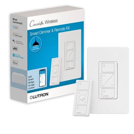 Lutron Caseta 150-Watt Wireless Smart Home Multi-Location In-Wall Dimmer Kit with Pico Remote Control White