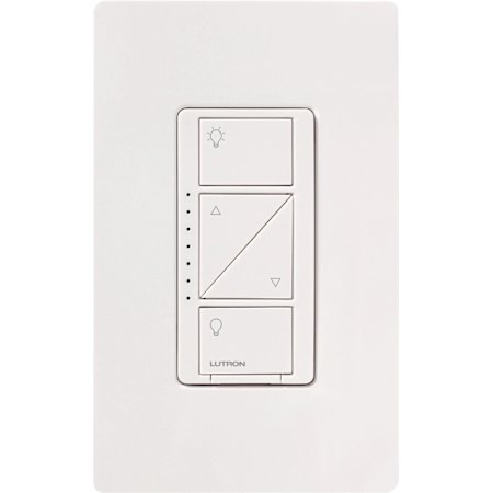 Lutron Caseta Original In-Wall Smart Dimmer Switch PRO, Neutral Optional, 250W LED or 1000VA, MLV, 120V, Single-Pole/3-Way White