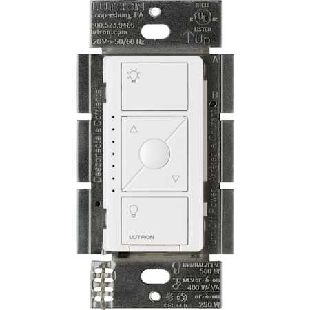 Lutron Caseta Wireless Smart Home In-Wall Electronic Low Voltage Dimmer with Favorite Button White