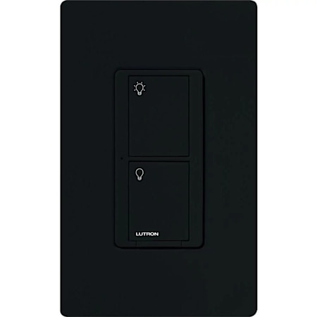 Lutron Caseta In-Wall Smart Switch PRO, No Neutral Required, 5A Lighting or 3A General Fan Load, 120/277V, Single Pole/3-Way Black