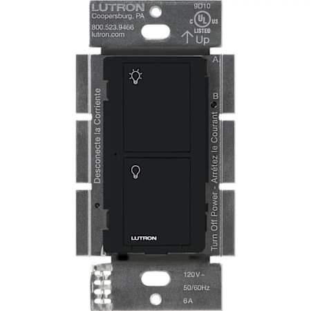 Lutron Caseta Original 6 Amp Light 3.6 Amp Fan Smart Switch Black