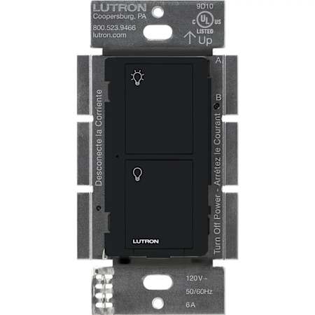 Lutron Caseta Original 6 Amp Light 3.6 Amp Fan Smart Switch Black