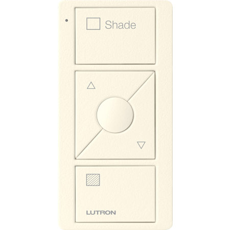 Lutron Original 3-Button Pico Smart Remote with Raise/Lower and Preset, with Shade Icons and Text ("Shade") Texture Biscuit