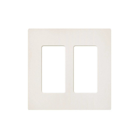 Lutron Claro 2 Gang Wall Plate for Decorator-Style Dimmers, Switches, and Outlets Biscuit