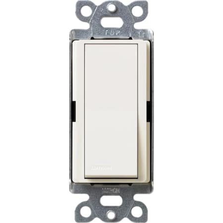 Lutron Claro 15 Ampere Single Pole/3-Way On/Off Rocker Switch with Locator Light Biscuit