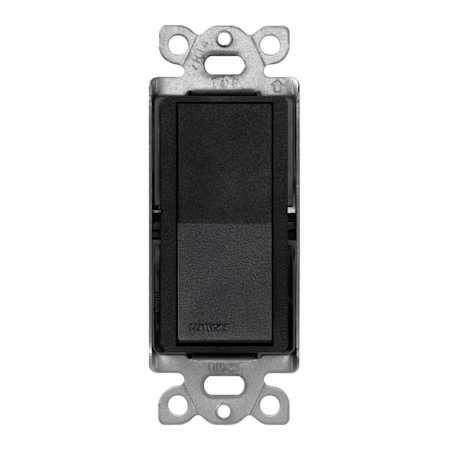 Lutron Claro 4-Way, On/Off Rocker Switch, 15A Midnight