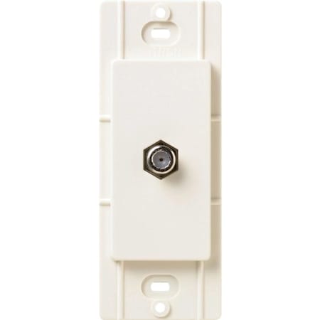 Lutron Claro Coaxial Cable Jack, Fits Decorator-Style Wall Plates Biscuit