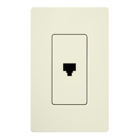 Lutron Claro Telephone Jack, Fits Decorator-Style Wall Plates Biscuit