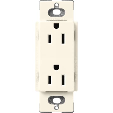 Lutron Claro 15A Duplex Receptacle, Decorator-Style Outlet Biscuit