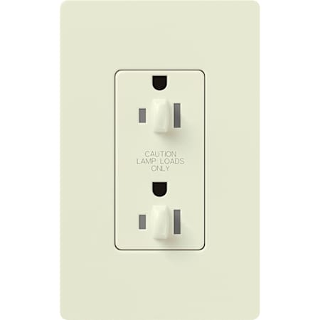 Lutron Claro 15 Ampere Dual Dimming Tamper Resistant Duplex Decorator-Style Outlet Biscuit