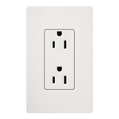 Lutron Claro 15 Ampere 125 Volt Designer Two Outlet Duplex Receptacle Snow