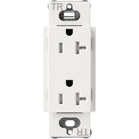 Lutron Claro 20A Tamper-Resistant Duplex Receptacle, Decorator-Style Outlet Architectural White