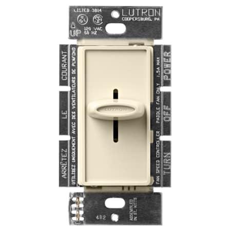 Lutron Skylark 120 Volt 1.5 Ampere Single Pole Quiet 3-Speed Fan Control Almond