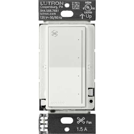 Lutron Sunnata 1.5 Ampere Single Pole 4-Speed Touch Fan Control Architectural White