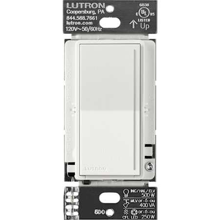 Lutron Sunnata PRO LED+ Touch Dimmer, Phase Selectable, LED/MLV/ELV, Single Pole/Multi-Location, Neutral Required Architectural White