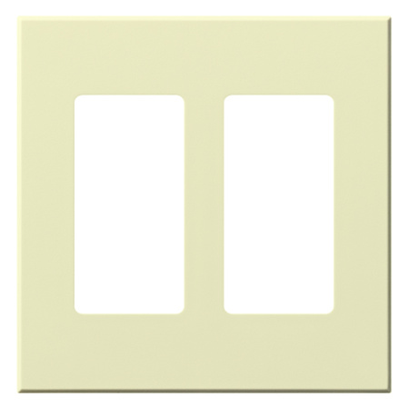 Lutron Architectural 2 Gang Wall Plate for 2 Accessories Almond