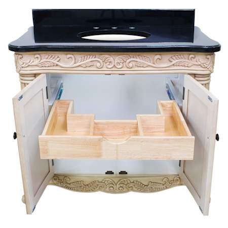 VAN011 Bathroom Vanity with Open Drawers