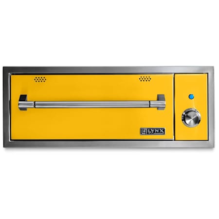 Lynx 30 Inch Wide Warming Drawer with Adjustable Temperature Settings California Poppy