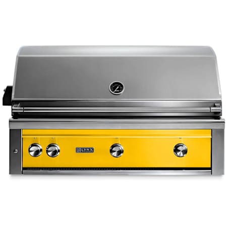 Lynx Professional 73,000 BTU 42 Inch Wide Natural Gas Built-In Grill California Poppy