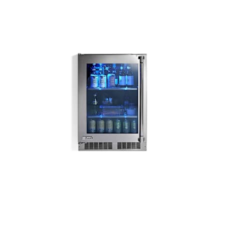 Lynx 24" Outdoor Refrigerator with Glass Door Stainless Steel