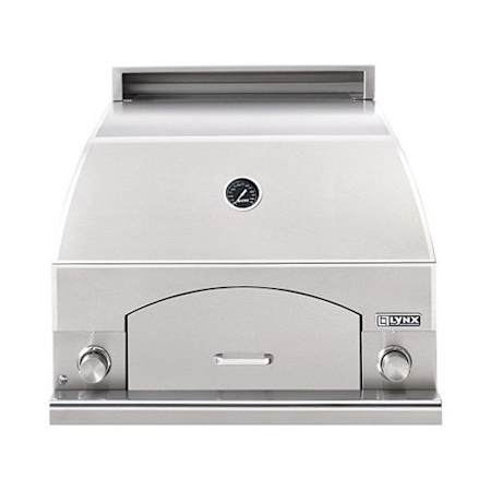 Lynx Professional 15,000 BTU 30 Inch Built-In or Countertop Natural Gas Pizza Oven with LED Lit Controls Stainless Steel