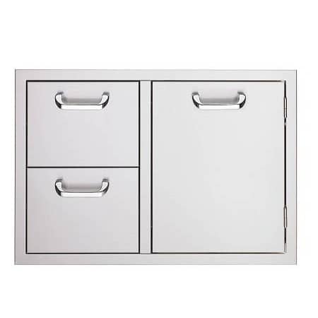 Lynx Sedona 30 Inch Wide Double Drawers with Access Door Stainless Steel