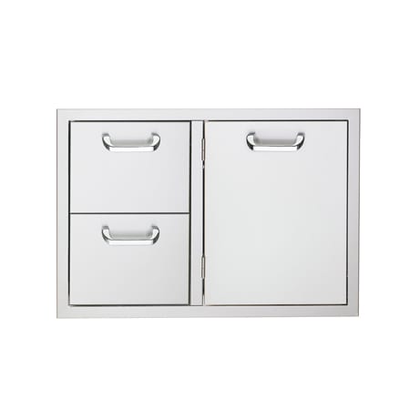 Lynx Sedona 36 Inch Wide Double Drawers with Access Door Stainless Steel