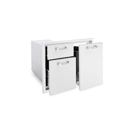 Lynx Professional 30 Inch Wide Double Drawers with Pull Out Trash Drawer Stainless Steel