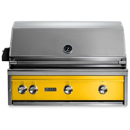 Lynx Grills Professional 69,000 BTU 36 Inch Wide Natural Gas Built-In Grill with All Trident Infrared Burners and Rotisserie California Poppy