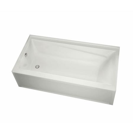 Maax Exhibit IFS 60" Three Wall Alcove Acrylic Soaking Tub with Left Drain and Overflow White