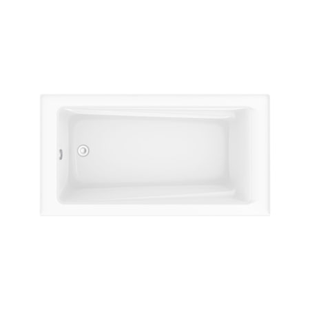 Maax Exhibit IFS 60" Three Wall Alcove Acrylic Soaking Tub with Left Drain, Overflow and Stain Resistant Surface White