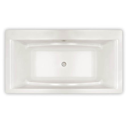 Maax Optik F 66" Free Standing Acrylic Soaking Tub with Center Drain and Overflow White