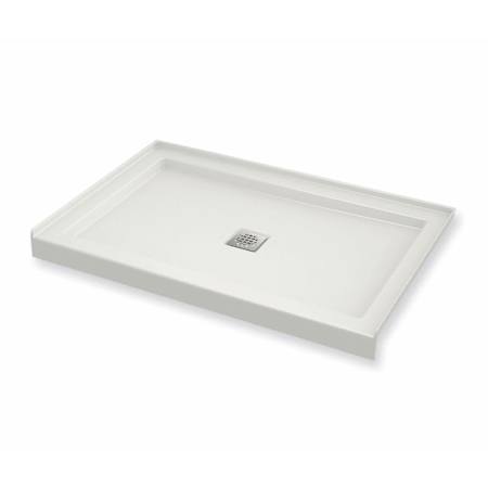 Maax B3Square 47-7/8" x 35-7/8" Rectangular Shower Base with Single Threshold and Center Drain White