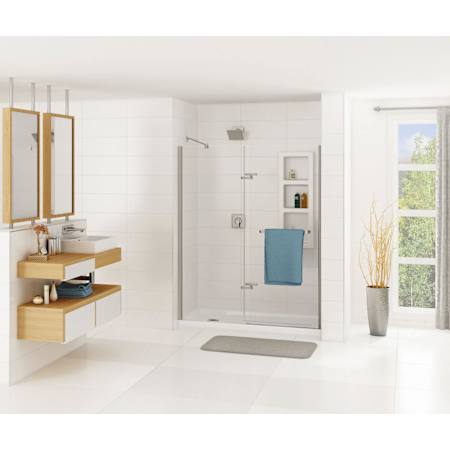 Maax B3Square 59-7/8" x 31-7/8" Rectangular Shower Base with Single Threshold and Left Drain White