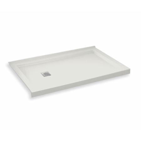 Maax B3Square 59-7/8" x 31-7/8" Rectangular Shower Base with Double Threshold and Left Drain White