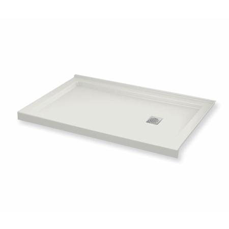 Maax B3Square 59-7/8" x 31-7/8" Rectangular Shower Base with Double Threshold and Right Drain White