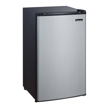 Magic Chef 19 Inch Wide 3.5 Cu. Ft. Compact Refrigerator with Freezer Faux Stainless Steel