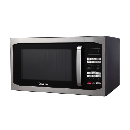 Magic Chef 22 Inch Wide 1.6 Cu. Ft. 1100 Watt Countertop Microwave with Child Lock Stainless