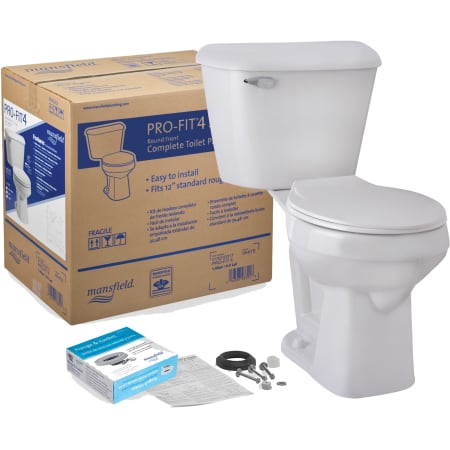 Mansfield Pro-Fit 1.6 GPF Two-Piece Round Comfort Height Toilet Complete Kit White