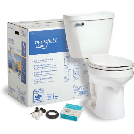 Mansfield Summit 1.6 GPF Two-Piece Round Comfort Height Toilet Complete Kit White