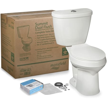 Mansfield Summit 1.1/1.6 GPF Dual-Flush Two-Piece Elongated Toilet Complete Kit White