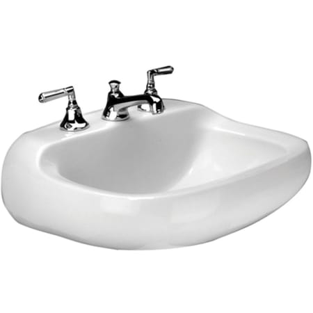 Mansfield Cape Charles 21" Vitreous China Wall Mounted Bathroom Sink with 3 Faucet Holes at 8" Centers and Overflow White